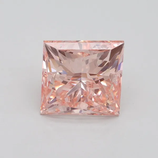 5.01ct PRINCESS Fancy Intense Pink VS1 Coloured Lab diamond