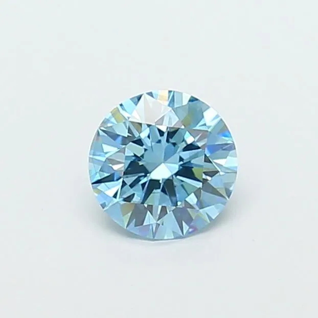 1.07ct ROUND Fancy Vivid Blue VS2 Coloured Lab diamond