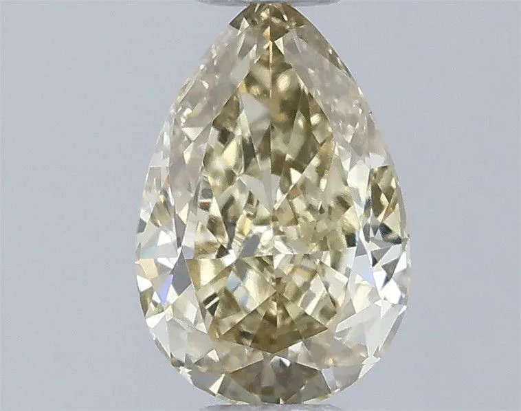 0.44ct PEAR Fancy Yellow VVS2 Coloured Lab diamond