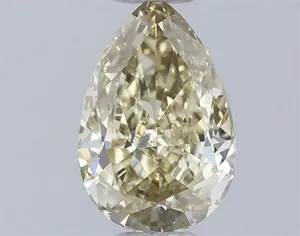 0.44ct PEAR Fancy Yellow VVS2 Coloured Lab diamond
