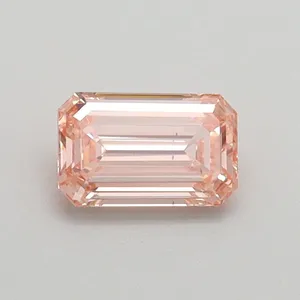 0.5ct EMERALD Fancy Intense Pink VS2 Coloured Lab diamond