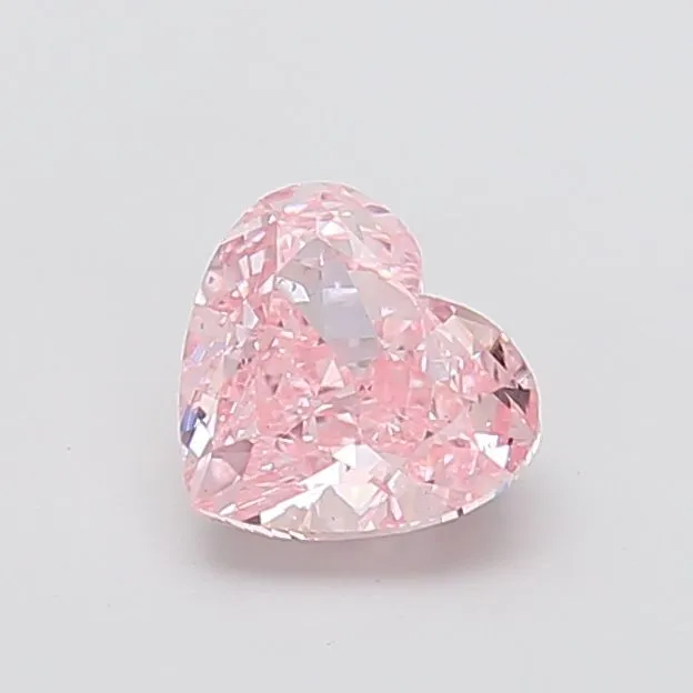 1.53ct HEART Fancy Intense Pink VS1 Coloured Lab diamond