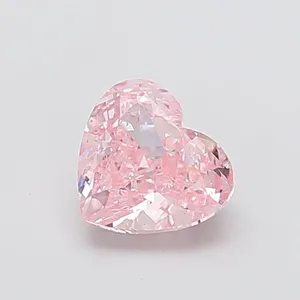1.53ct HEART Fancy Intense Pink VS1 Coloured Lab diamond