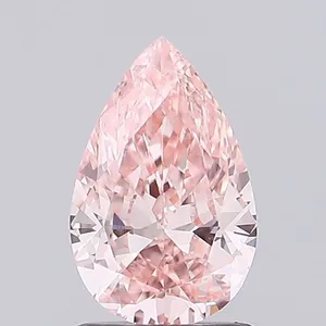 0.7ct PEAR Fancy Vivid Pink VS2 Coloured Lab diamond