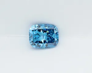 1.02ct CUSHION Fancy Vivid Blue VS1 Coloured Lab diamond