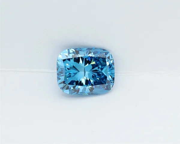 1.02ct CUSHION Fancy Vivid Blue VS1 Coloured Lab diamond