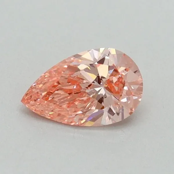 0.41ct PEAR Fancy Vivid Pink VVS2 Coloured Lab diamond