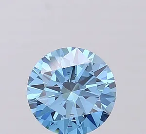 1.01ct ROUND Fancy Vivid Blue VS2 Coloured Lab diamond