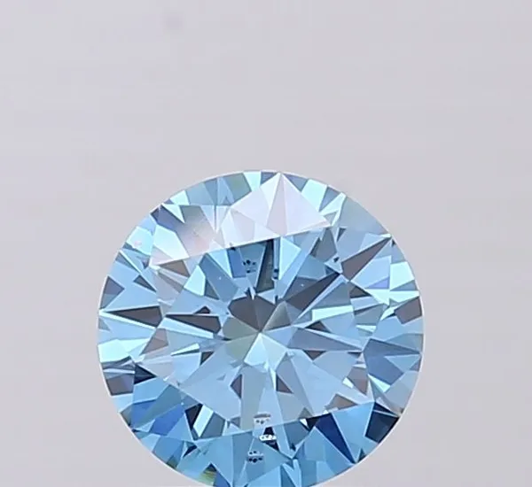 1.01ct ROUND Fancy Vivid Blue VS2 Coloured Lab diamond