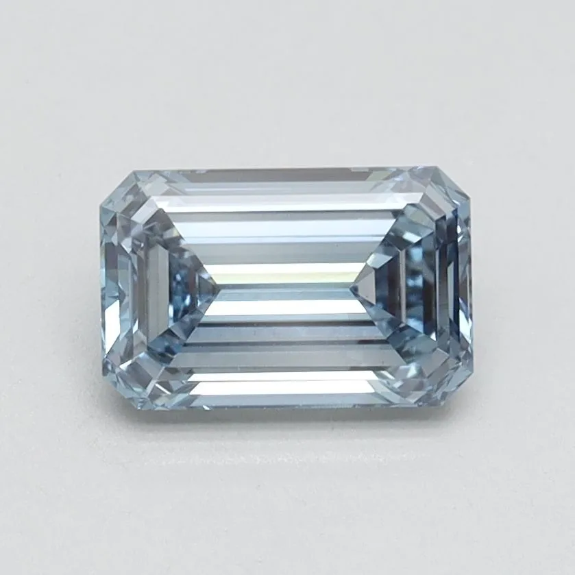 1.01ct EMERALD Fancy Intense Blue VS1 Coloured Lab diamond
