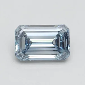 1.01ct EMERALD Fancy Intense Blue VS1 Coloured Lab diamond