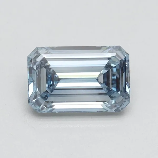 1.01ct EMERALD Fancy Intense Blue VS1 Coloured Lab diamond