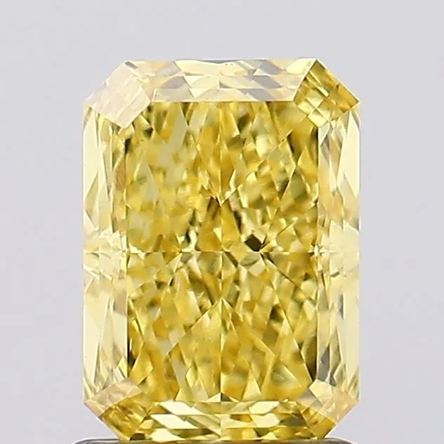 1.32ct RADIANT Fancy Vivid Yellow VS2 Coloured Lab diamond