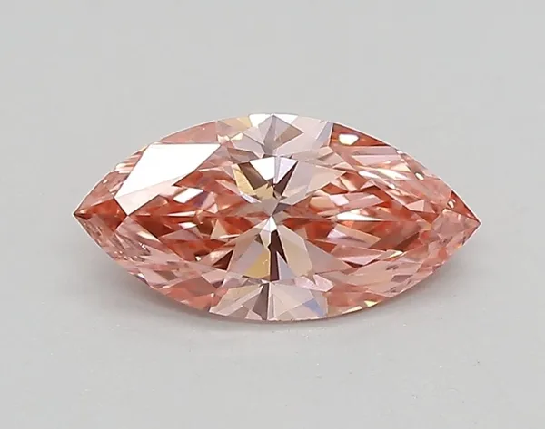 0.64ct MARQUISE Fancy Vivid Pink VVS2 Coloured Lab diamond