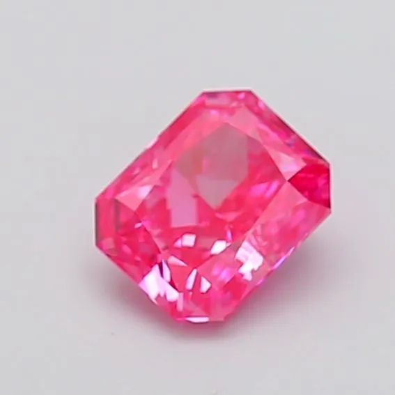 1.22ct RADIANT Fancy Vivid Pink VVS2 Coloured Lab diamond