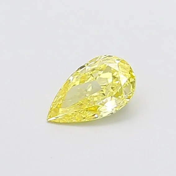 0.43ct PEAR Fancy Intense Yellow VS1 Coloured Lab diamond