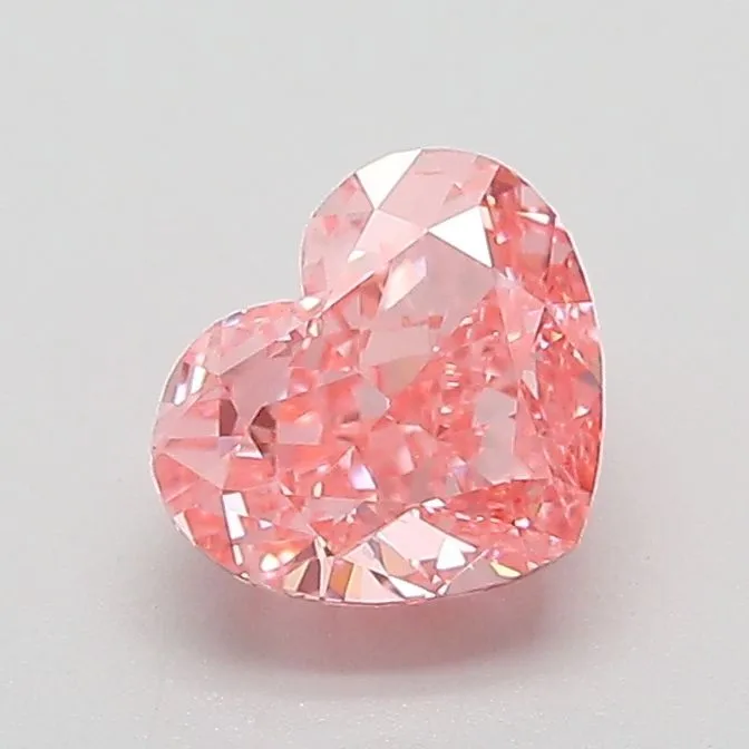 1.04ct HEART Fancy Vivid Pink VS1 Coloured Lab diamond