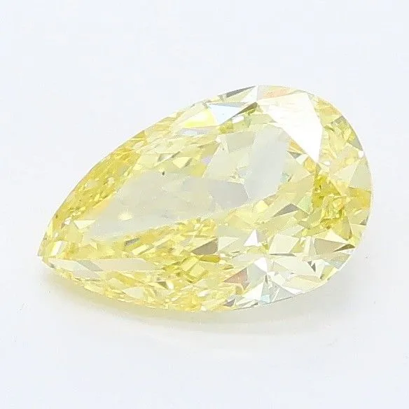 0.95ct PEAR Fancy Intense Yellow VS1 Coloured Lab diamond