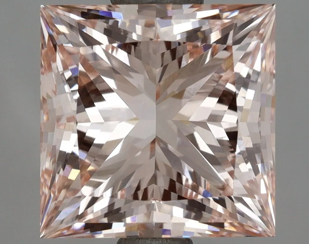 2.92ct PRINCESS Fancy Pink VVS2 Coloured Lab diamond