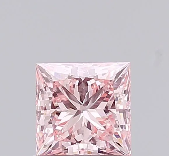 1.05ct PRINCESS Fancy Intense Pink VS1 Coloured Lab diamond