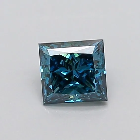 1.01ct PRINCESS Fancy Vivid Blue VS2 Coloured Lab diamond