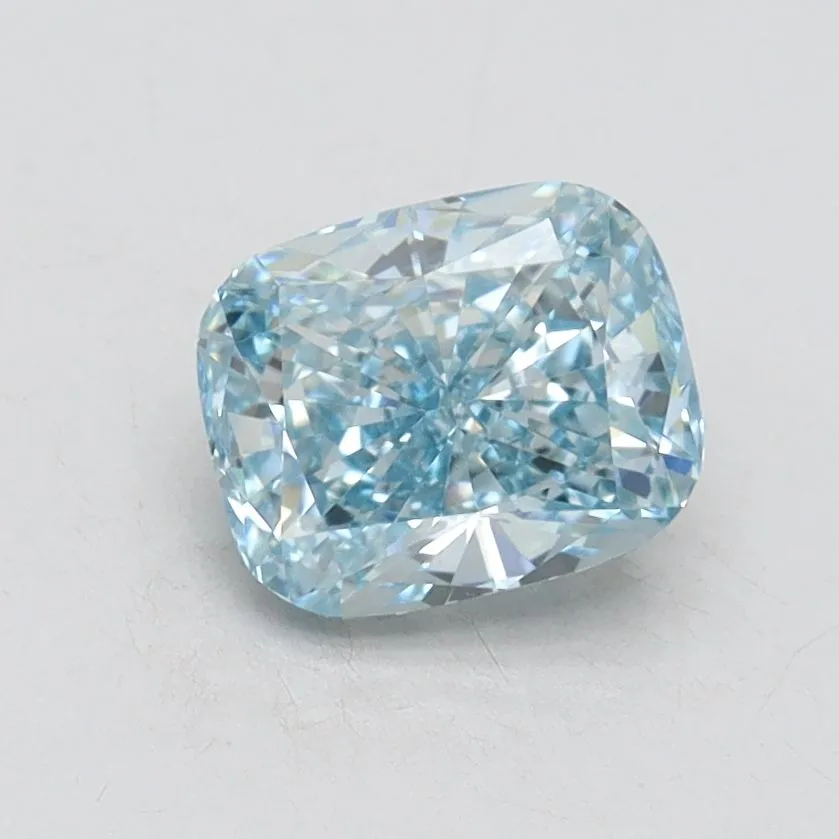 1.08ct CUSHION Fancy Intense Blue VVS2 Coloured Lab diamond