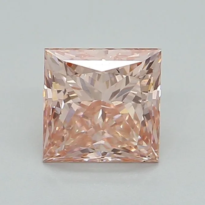 1.54ct PRINCESS Fancy Intense Pink VS2 Coloured Lab diamond