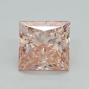 1.54ct PRINCESS Fancy Intense Pink VS2 Coloured Lab diamond