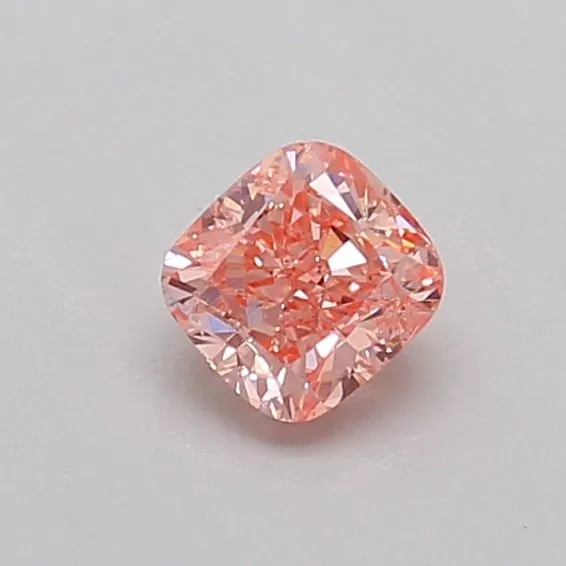 0.41ct CUSHION Fancy Intense Pink VS2 Coloured Lab diamond