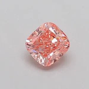0.41ct CUSHION Fancy Intense Pink VS2 Coloured Lab diamond