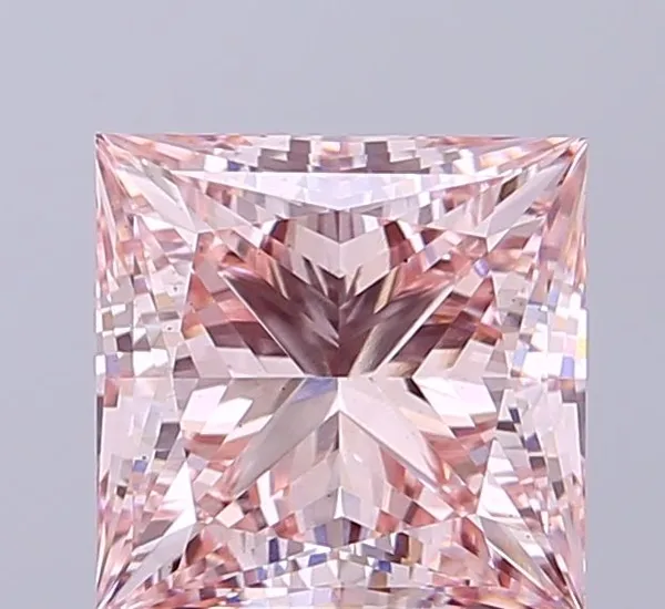 3.03ct PRINCESS Fancy Intense Pink VS2 Coloured Lab diamond