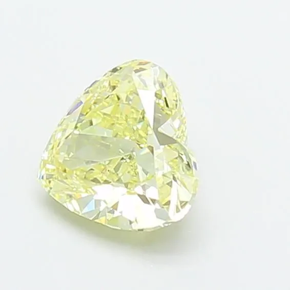 1ct HEART Fancy Light Yellow VS2 Coloured Lab diamond