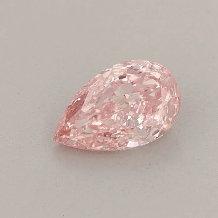 0.38ct PEAR Fancy Vivid Pink VS1 Coloured Lab diamond