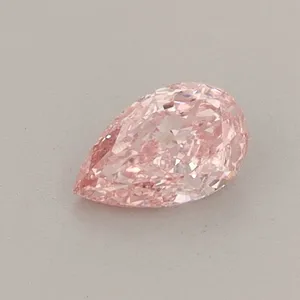 0.38ct PEAR Fancy Vivid Pink VS1 Coloured Lab diamond