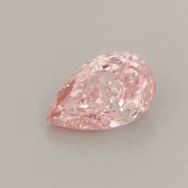 0.38ct PEAR Fancy Vivid Pink VS1 Coloured Lab diamond