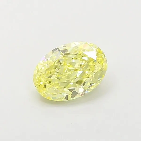 1.13ct OVAL Fancy Intense Yellow VS1 Coloured Lab diamond