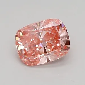 0.59ct CUSHION Fancy Vivid Pink VVS2 Coloured Lab diamond