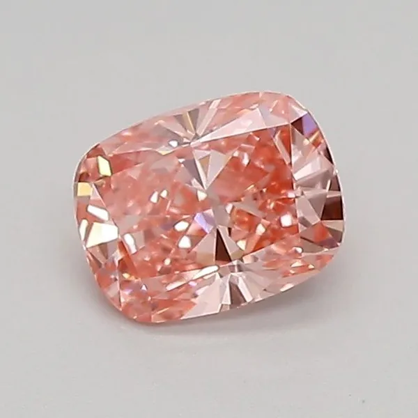 0.59ct CUSHION Fancy Vivid Pink VVS2 Coloured Lab diamond