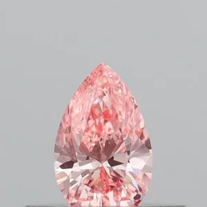 0.3ct PEAR Fancy Vivid Pink SI1 Coloured Lab diamond