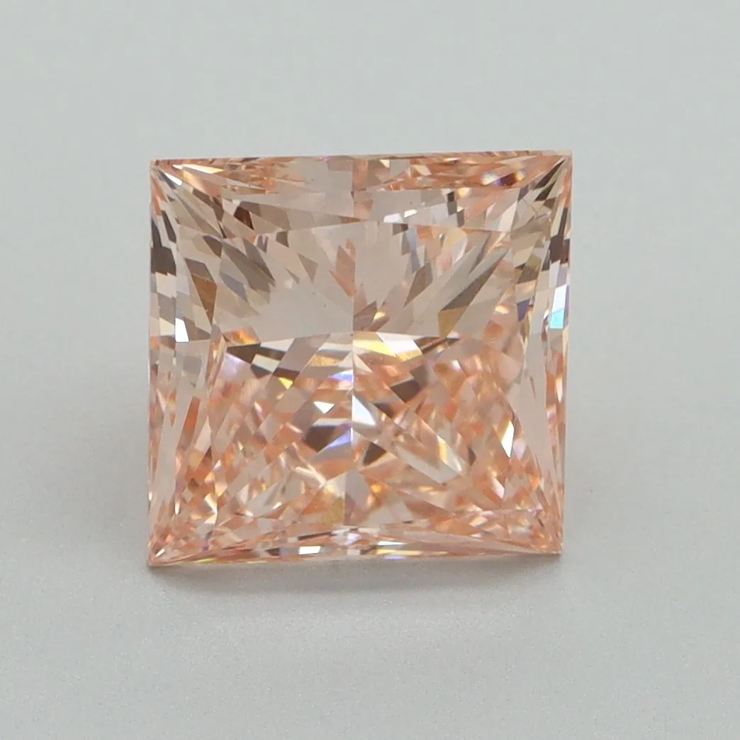 3.01ct PRINCESS Fancy Intense Pink VS2 Coloured Lab diamond