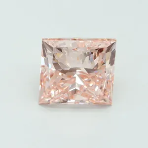 5.19ct PRINCESS Fancy Intense Pink VS1 Coloured Lab diamond