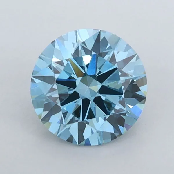 0.98ct ROUND Fancy Vivid Blue VVS2 Coloured Lab diamond