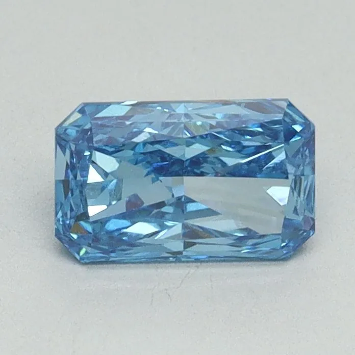 0.83ct RADIANT Fancy Vivid Blue VS1 Coloured Lab diamond