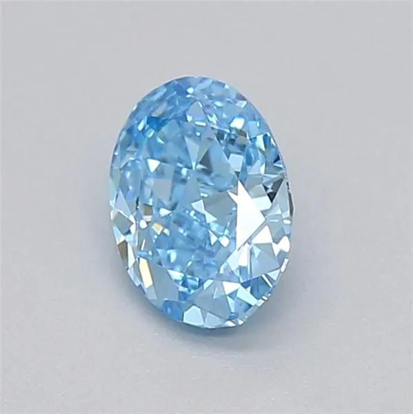0.31ct OVAL Fancy Vivid Blue VVS2 Coloured Lab diamond