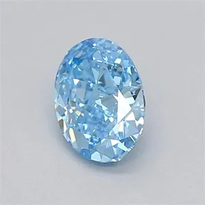 0.31ct OVAL Fancy Vivid Blue VVS2 Coloured Lab diamond