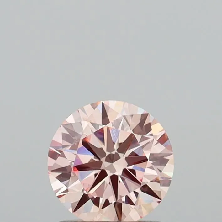 0.99ct ROUND Fancy Pink VVS2 Coloured Lab diamond