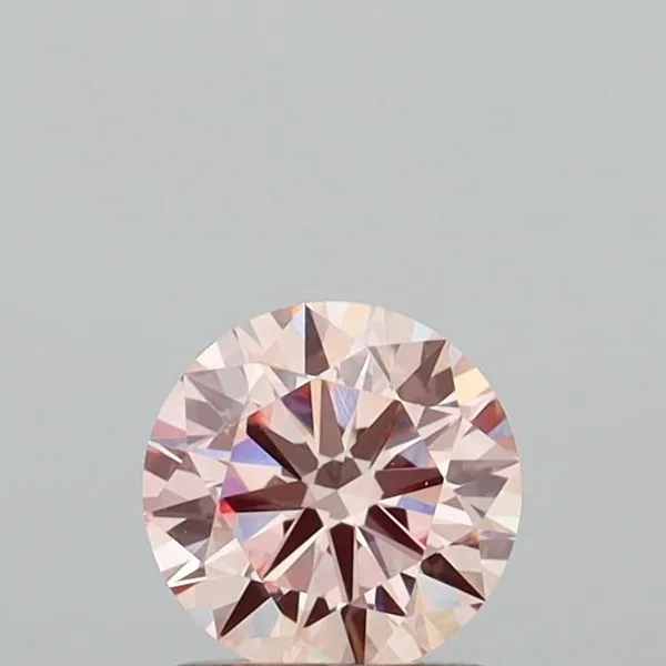 0.99ct ROUND Fancy Pink VVS2 Coloured Lab diamond