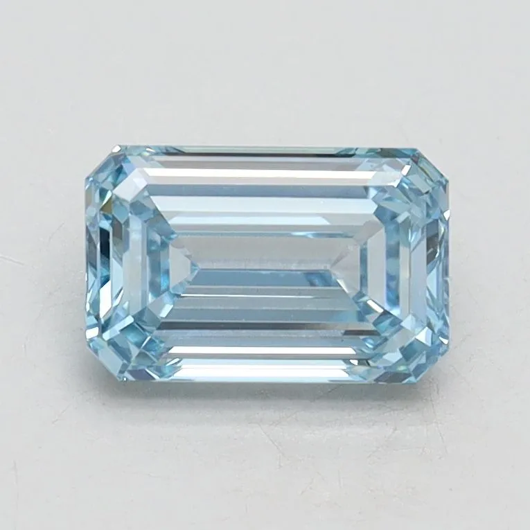 1.01ct EMERALD Fancy Intense Blue VS1 Coloured Lab diamond