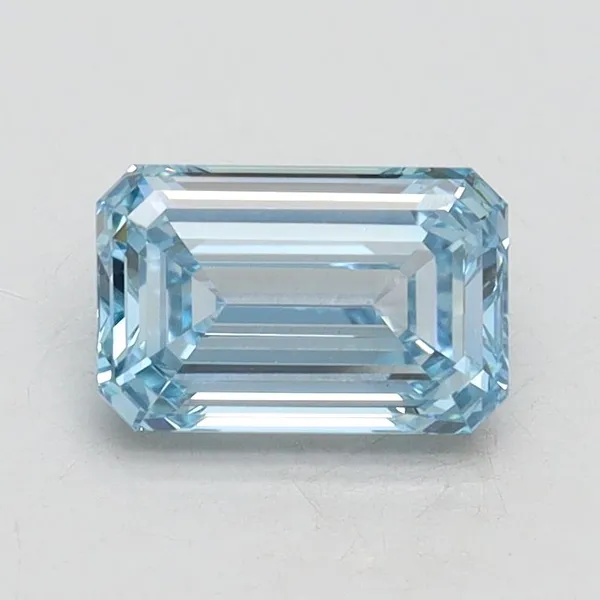 1.01ct EMERALD Fancy Intense Blue VS1 Coloured Lab diamond