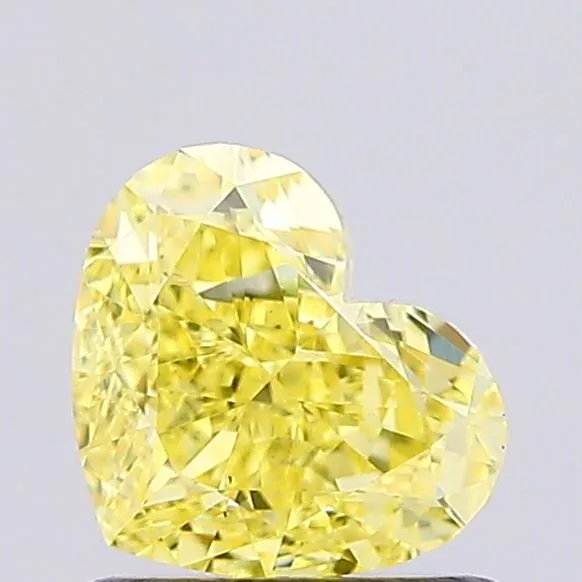 1.02ct HEART Fancy Intense Yellow VS1 Coloured Lab diamond